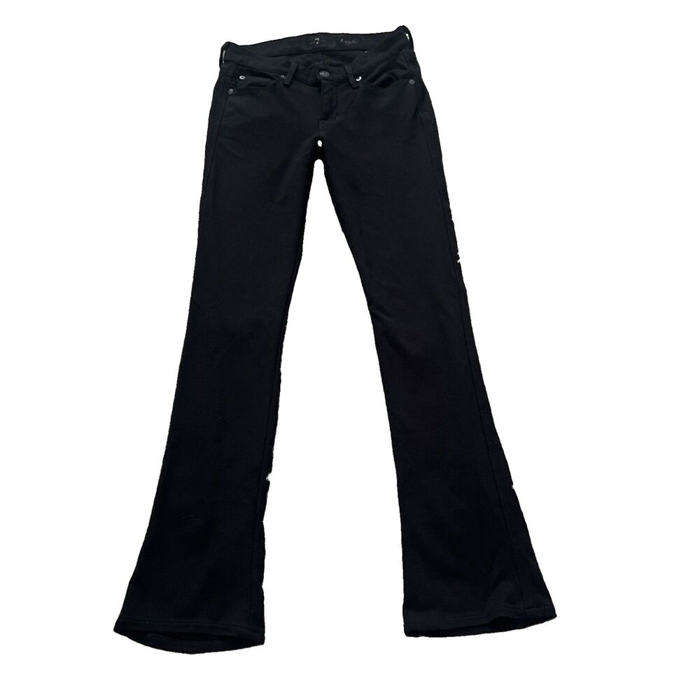 7 For All Mankind Women's Kaylie Black Pants Jeans Size 26 Stretch